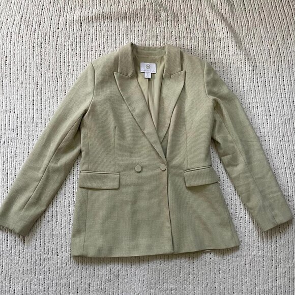 House of Harlow 1960 Classic Sage Green Blazer - Size Large - Picture 1 of 4